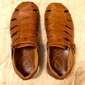 OluKai Mohalu Fisherman Sandal Size 12 in Brown.